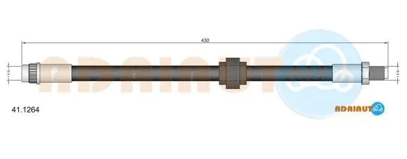 41.1264 ADRIAUTO Тормозной шланг (фото 1)