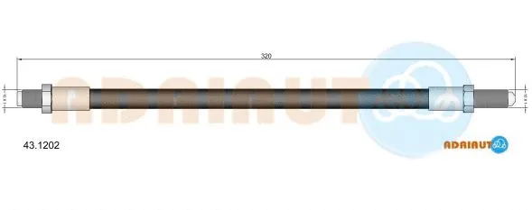 43.1202 ADRIAUTO Тормозной шланг (фото 1)