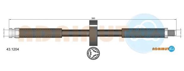 43.1204 ADRIAUTO Тормозной шланг (фото 1)