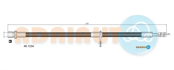 46.1234 ADRIAUTO Тормозной шланг (фото 1)