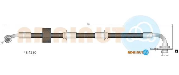 48.1230 ADRIAUTO Тормозной шланг (фото 1)