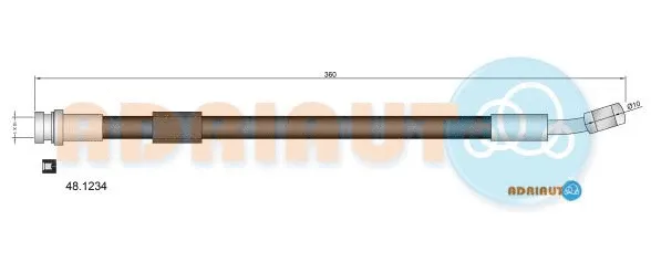 48.1234 ADRIAUTO Тормозной шланг (фото 1)
