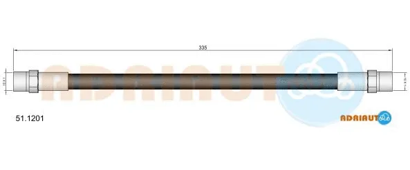 51.1201 ADRIAUTO Тормозной шланг (фото 1)
