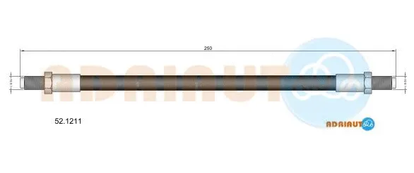 52.1211 ADRIAUTO Тормозной шланг (фото 1)