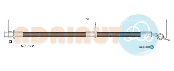 52.1212.2 ADRIAUTO Тормозной шланг (фото 1)