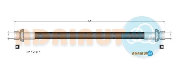 52.1236.1 ADRIAUTO Тормозной шланг (фото 1)