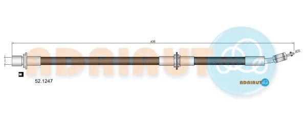 52.1247 ADRIAUTO Тормозной шланг (фото 1)