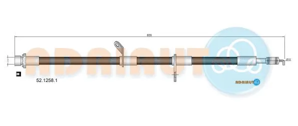 52.1258.1 ADRIAUTO Тормозной шланг (фото 1)