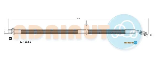 52.1262.2 ADRIAUTO Тормозной шланг (фото 1)