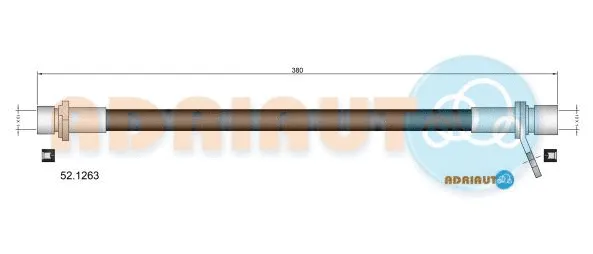 52.1263 ADRIAUTO Тормозной шланг (фото 1)
