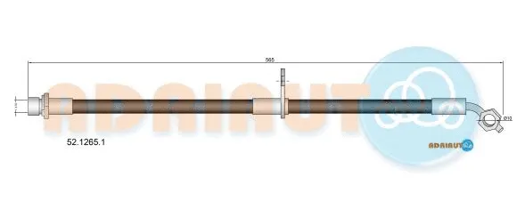 52.1265.1 ADRIAUTO Тормозной шланг (фото 1)