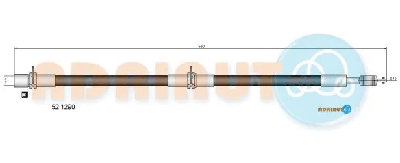 52.1290 ADRIAUTO Тормозной шланг (фото 1)