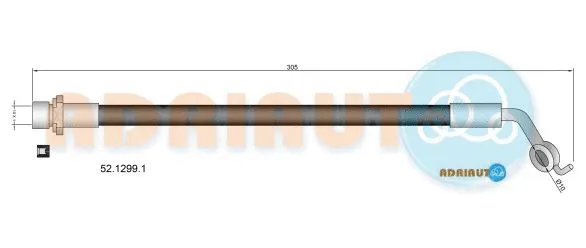 52.1299.1 ADRIAUTO Тормозной шланг (фото 1)