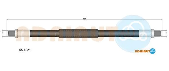 55.1221 ADRIAUTO Тормозной шланг (фото 1)