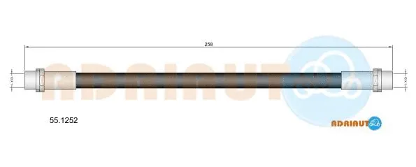 55.1252 ADRIAUTO Тормозной шланг (фото 1)