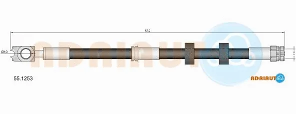 55.1253 ADRIAUTO Тормозной шланг (фото 1)