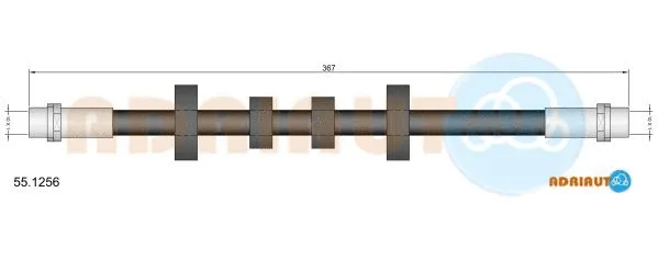 55.1256 ADRIAUTO Тормозной шланг (фото 1)