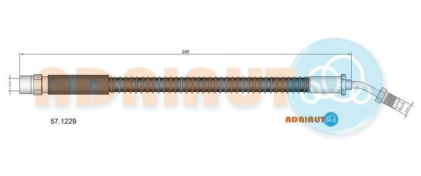 57.1229 ADRIAUTO Тормозной шланг (фото 1)