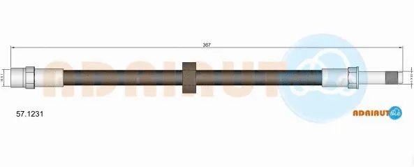 57.1231 ADRIAUTO Тормозной шланг (фото 1)