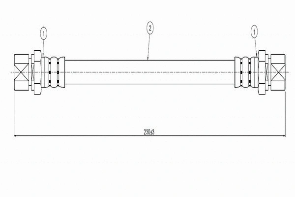 C800 257A CAVO Тормозной шланг (фото 1)
