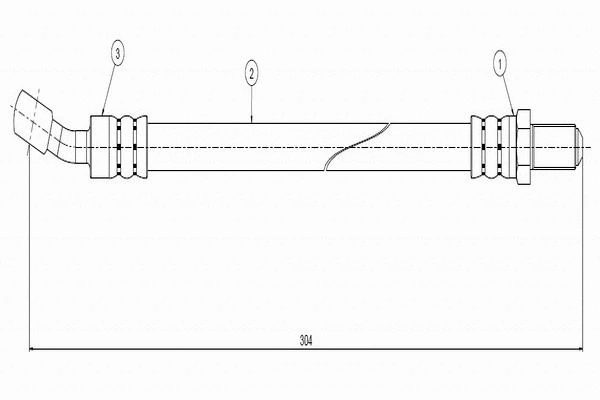 C800 311A CAVO Тормозной шланг (фото 1)