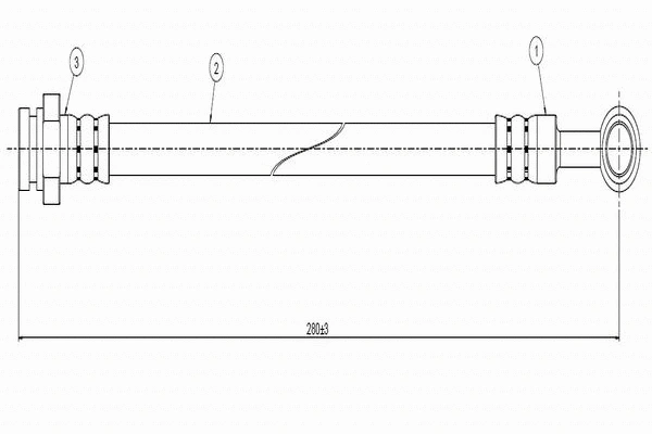 C800 341A CAVO Тормозной шланг (фото 1)