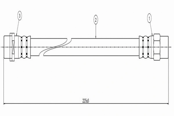 C800 403A CAVO Тормозной шланг (фото 1)