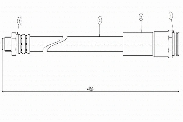 C800 631A CAVO Тормозной шланг (фото 1)