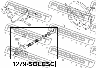 1279-SOLESC FEBEST Главный тормозной цилиндр (фото 2)