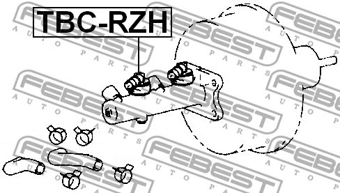 TBC-RZH FEBEST Главный тормозной цилиндр (фото 2)
