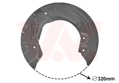 0627371 VAN WEZEL Отражатель, диск тормозного механизма (фото 1)