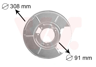 0646373 VAN WEZEL Отражатель, диск тормозного механизма (фото 1)