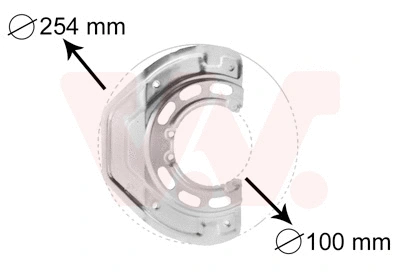 3766371 VAN WEZEL Отражатель, диск тормозного механизма (фото 1)