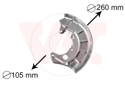 5880371 VAN WEZEL Отражатель, диск тормозного механизма (фото 1)