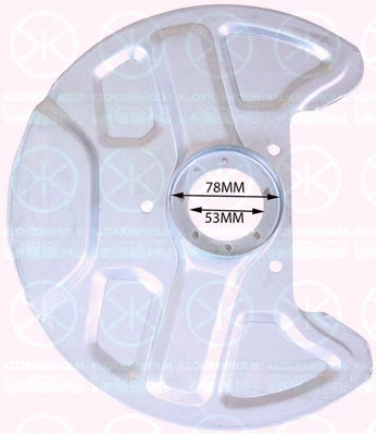 9040370 KLOKKERHOLM Отражатель, диск тормозного механизма (фото 1)