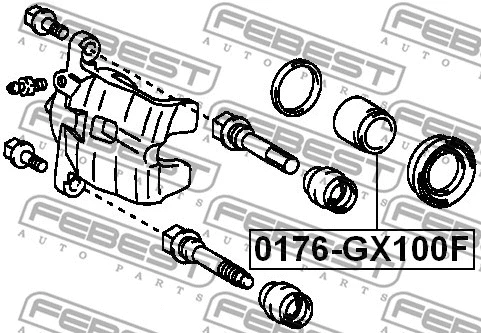 0176-GX100F FEBEST Поршень, корпус скобы тормоза (фото 2)