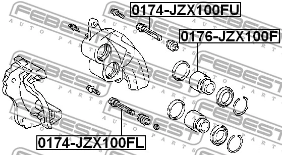 0176-JZX100F FEBEST Поршень, корпус скобы тормоза (фото 2)