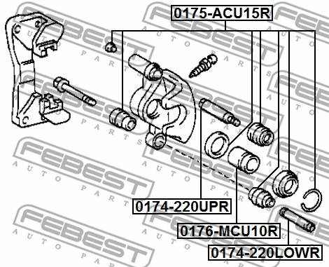 0176-MCU10R FEBEST Поршень, корпус скобы тормоза (фото 2)
