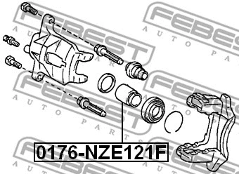 0176-NZE121F FEBEST Поршень, корпус скобы тормоза (фото 2)