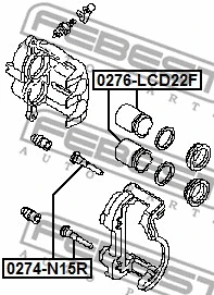 0276-LCD22F FEBEST Поршень, корпус скобы тормоза (фото 2)