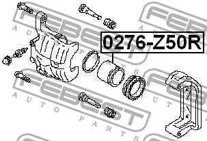 0276-Z50R FEBEST Поршень, корпус скобы тормоза (фото 2)