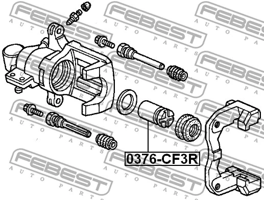 0376-CF3R FEBEST Поршень, корпус скобы тормоза (фото 2)
