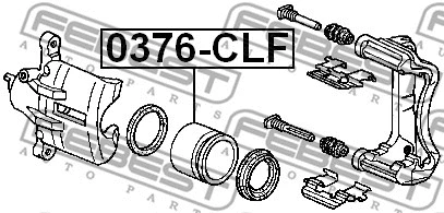 0376-CLF FEBEST Поршень, корпус скобы тормоза (фото 2)