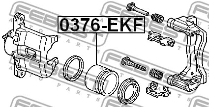 0376-EKF FEBEST Поршень, корпус скобы тормоза (фото 2)