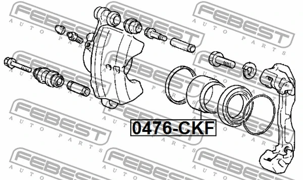0476-CKF FEBEST Поршень, корпус скобы тормоза (фото 2)