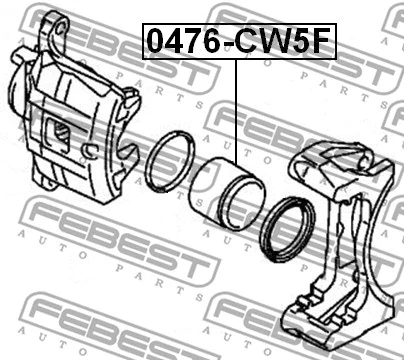 0476-CW5F FEBEST Поршень, корпус скобы тормоза (фото 2)