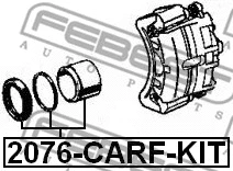 2076-CARF-KIT FEBEST Поршень, корпус скобы тормоза (фото 2)