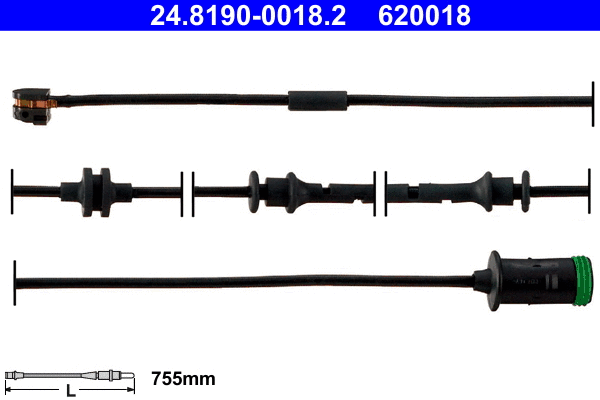 24.8190-0018.2 ATE Сигнализатор, износ тормозных колодок (фото 1)