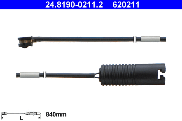 24.8190-0211.2 ATE Сигнализатор, износ тормозных колодок (фото 1)