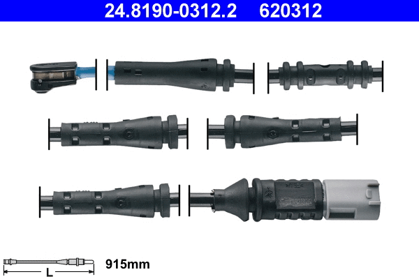 24.8190-0312.2 ATE Сигнализатор, износ тормозных колодок (фото 1)